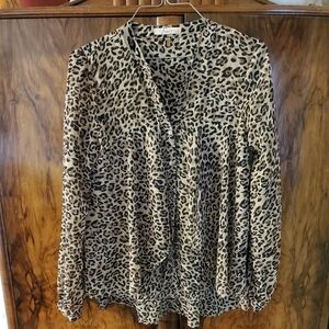 Freebird leopard print blouse